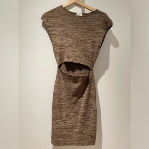 Wilfred knit cut out mini dress